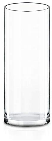 CYS EXCEL Cylinder Clear Glass Vase (H-16 D-6) | Multiple Size Choices Glass Flower Vase Centerpieces | Hurricane Floating Candle Holder Vase