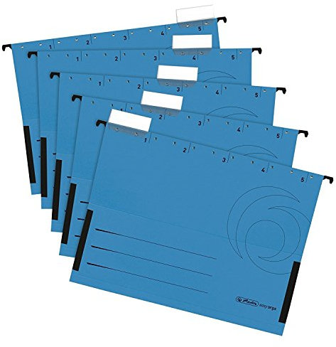 Herlitz 5874755 Hängetasche, seitlich geschlossen, Organisationsdruck, farbig sortiert (Hängetasche | 20er, Blau, 1)