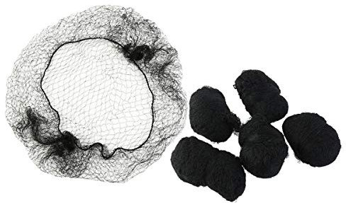 FRCOLOR 100pcs Reusable Hair Nets for Buns, 50CM Invisible Elastic Edge Mesh Wig Nets for Women Girls Bun Updos Catering