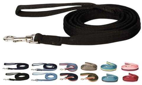 NETPROSHOP Leine und Führstrick Weiche Softlonge mit Karabiner (2 Meter) Farbauswahl, Farbe:Schwarz