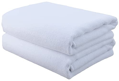 Polyte - Toalla de Microfibra antipelusa para el Cabello - Secado rápido - Profesional - 50 x 101 cm - Pack de 2 (Blanca)