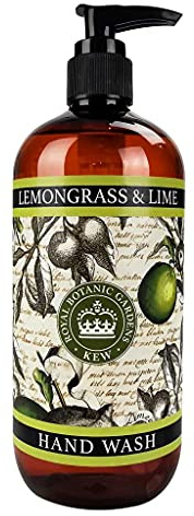 The English Soap Company Kew Gardens Luxuriöse Hand- und Körperwäsche, erfrischende botanische Reinigung mit reichhaltigem Schaum, Zitronengras- und Limettenduft 500 ml