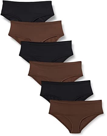 Amazon Essentials sous-Vêtements en Microfibre (Hipster et String, Disponibles en Grandes Tailles) Femme