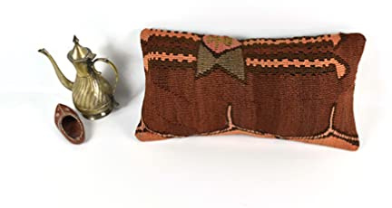Kelim Kissenbezug 20x40 cm Kelim Kissen Orientalische Kissen Kopfkissen Bohemian Kissenhülle Oushak Kilim Dekokissen Sofakissen Zierkissen code 3715