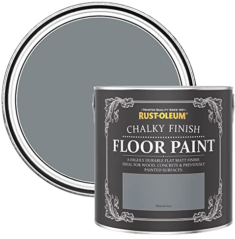 Rust-Oleum Grey Scratch-Proof Floor Paint in Matt Finish - Mineral Grey 2.5L