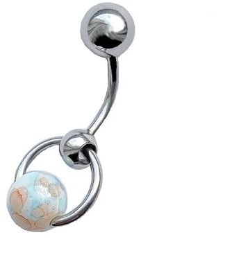 NAVIKO Vch Jewelry Vertical Hood - Vch Piercing Jewelry for Women - Vch Jewelry Curved Barbell - Piercing Multi Color Glass Ball Door Knocker Hood Piercing Jewelry