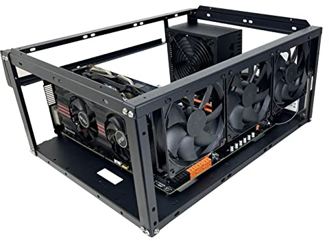 delr Caja compacta para PC | la Carcasa la computadora - computadora para Juegos con refrigeración por Agua, Carcasa Abierta DIY, chasis Alta disipación Calor y Tarjetas