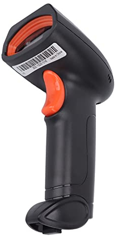 Handheld Barcode Scanner, Drahtloser 2D Barcode Scanner mit Empfänger für Supermärkte, Intelligenter KI Sprachübertragungsscanner