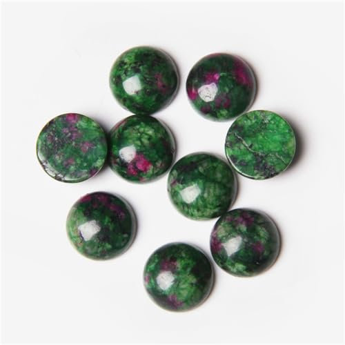 14 mm bunte Cabochon-Natursteine, runde Achate, lose Perlen, Cabochon, Kamee, zum Selbermachen, Ring, Ohrringe, Armband, NO2, Zosite, 1 Stück