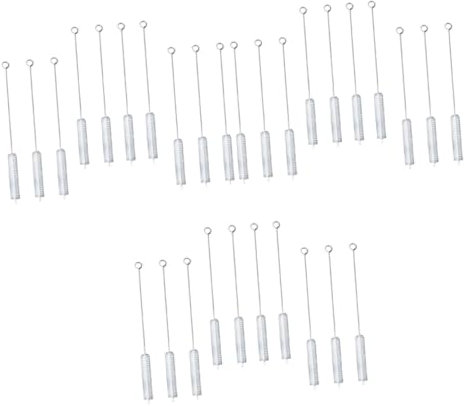 SOLUSTRE 60pcs Drinking Straw Brush Cup Cleaner Stainless Steel Tube Brush Reusable Straws Cleaning Tool Dishwasher Safe