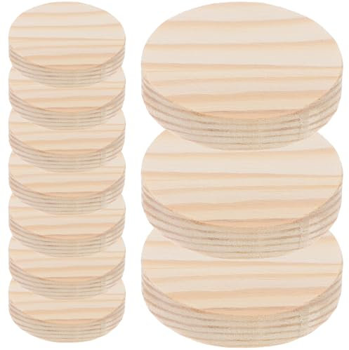 VICASKY 10 Stück Unfertige Naturholzscheiben Runde Holzscheiben Kreise Zum Basteln Leere Runde Holzscheiben Für Diy-Basteldekorationen Heimparty-Dekoration