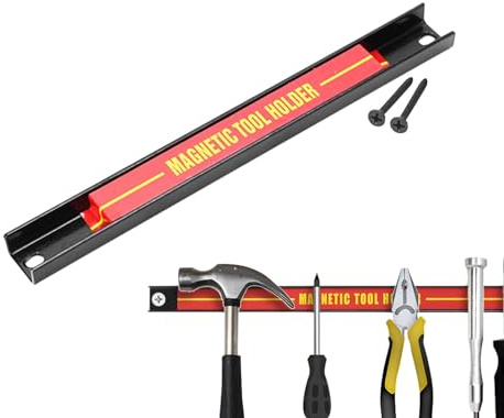 Barra de soporte magnética, tira de almacenamiento de herramientas, barra magnética de herramientas | Barra magnética ajustable para herramientas Vista con acero A3 e imanes de ferrita, tablero fijo