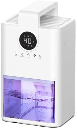 1ABOVE 1000ml (1L) Electric Dehumidifier with Ultra Quiet & Auto Shut | 7 Colours LED | Compact and Portable Dehumidifier for Removing damp moisture in Kitchen, Bedroom, Office, Caravans,Bathroom