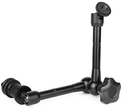 Fangxuee 11 Pulgadas Brazo Articulado Fricción Mágica con Montaje De Zapata Caliente Y Tornillo De Trípode De 1/4 Pulgada para Cámara Réflex Digital Monitor Dv Luces De Flash Micrófono