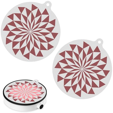 KitchenRaku 2PCS Temp-Changing Induction Cooktop Protector Mat, 24cm | 104℉ Temp Alert, 450℉ Heat Resistant, Protects Hob from Scratches & Stains, Silicone Air Fryer Liners, Reusable & Non-Slip