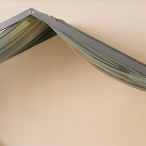 Home Deluxe - Zweiteiliger Kinderbett Vorhang Velo - Farbe: Khaki, 120 x 370 cm, Blickdicht I Betthimmel Bettvorhang