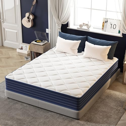 PurrJoys Matratze 140x200 H3 & H4 mit Oeko-TEX Zertifiziert, Höhe 25 cm 7 Zonen Taschenfederkernmatratze mit Memory Foam, Federkernmatratze mit weicher Oberfläche für Erwachsene