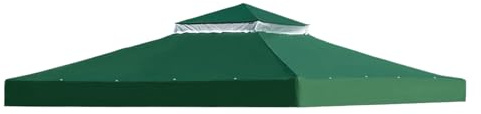 Ersatzabdeckung für Pavillon, wasserdicht, doppellagig, 3 x 3 m, für Garten, Terrasse, Grill, Deck und Außenbereiche