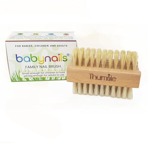 Brosse à Ongles en Bois Baby Nails | Brosse à Ongles pour Adultes, Enfants et Bébé | Brosses à Ongles pour Nettoyer les Ongles | Brosse de Gommage pour Ongles