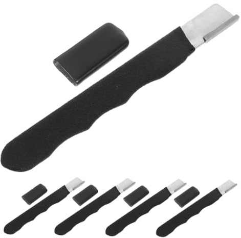 POPETPOP 5 piezas Afilador Portátil Multifuncional para Cuchillos de Cocina Tijeras Podadoras y Cortasetos Piedra de Afilar Compacta para Herramientas de Jardín y Poda