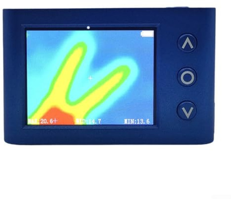 Jotekonoby Imageur thermique portable avec capteur infrarouge 32 x 32 MLX90640, écran de 6,1 cm, thermomètre d'émissivité réglable pour détection de température de -40 ℃ à 300 ℃