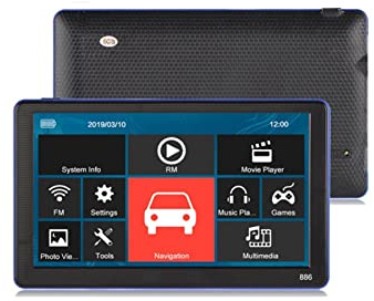 Coche GPS 7 '' Navegación de coche de camiones 25 6m + 8gb Cámara de navegador de pantalla capacitiva opcional(Wince BT-wireless)