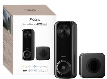 Aqara Doorbell Camera G400 with Chime, Wired/PoE, HomeKit Secure Video, 2K HD Head-to-toe View, 2-Way Audio, 2.4/5GHz Wi-Fi 6, Supports Alexa/Google/SmartThings, Local Detection & 24/7 Recording, IP65