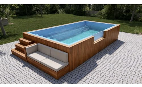 Piscina portátil de 40 pies para hogares urbanos y pequeños patios traseros, espacio privado de natación sin patio grande, duradero y fácil de instalar