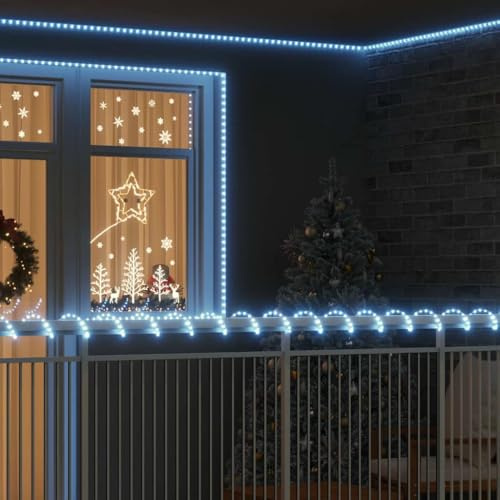 GeenYuu Lichtseil mit 2400 LEDs Kaltweiß 100 m PVC flexibles Lichtschlauch für Innen und Außen vielseitige Beleuchtungslösung mit Stecker ideal für Garten Terrasse Wohnzimmer