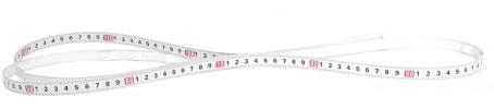 GATHINESS Self Adhesive Metric Measuring Tape with Steel Material and Accurate Measurement, 0.1-100mm Scale, for Walls and Table Saw Applications, White Adhesive Back Measuring Tape Ruler