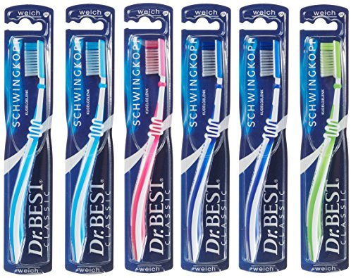 Dr.BEST Zahnbürste Schwung weich, 6er Pack (6 x 1 Stück)