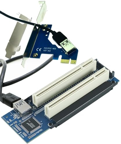 Sintech PCI-E Express X1 to Dual PCI Riser Extender Card with Low Profile Bracket