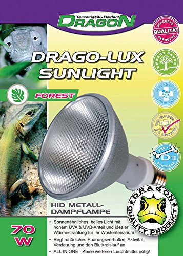 Dragon DRAGO-LUX Sunlight FOREST 70w - Metalldampflampe für E27 Fassung mit UVA und UVB Strahlung
