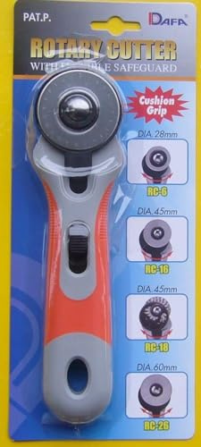 RC-16 DAFA Rotary Cutter 45mm with Flexible Safeguard Straight Handle