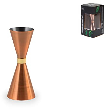 H&h jigger cocktail in acciaio inox 18/10 rame ml 30/45