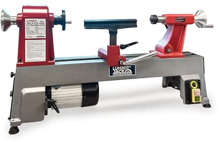 LUMBER JACK WL305 Mini Wood Lathe 550W Bench Lathe, 5-Speed 430-2800RPM, Heavy-Duty Cast Iron Bed, MT2 Spindle, 305mm Swing Ideal for Woodturning, DIY & Hobbyists