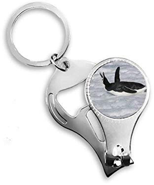 Acqua Nero Antartico Pinguino Immagine Chiodo Nipper Anello Portachiavi Apribottiglie Clipper