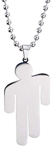 crazy bean AnhäNger Halskette Frauen MäNner Edelstahl AnhäNger Halskette Hip Hop AnhäNger Geschenk Souvenir ZubehöR AnhäNger Halskette SäNger Menschlichkeit Unisex