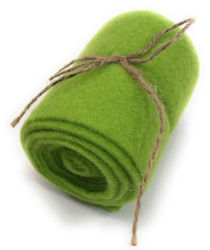 Filzband Dekoband Filz Hellgrün 10 x 200 cm Tischband Deko Basteln | Polyester Filz, zuschneidbar, formstabil, DIY, Floristik geeignet, saisonale Deko, kreative Projekte, wohnliche Akzente