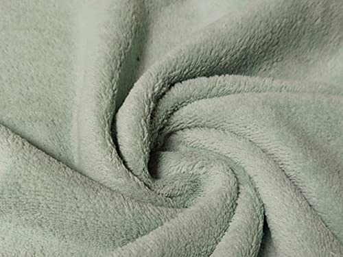 Bamboo Terry Towelling Fabric Material Green, 1Mtr - 150cm x 100cm