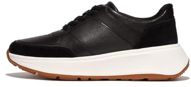 Fitflop Sneakers Basse da Donna F-Mode in Pelle/Pelle scamosciataSneaker, Nero, 36 EU