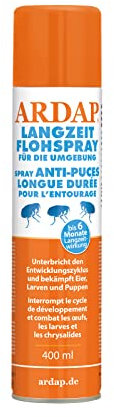 ARDAP Spray anti puces 400ml - A utiliser à la maison et dans l'élevage d'animaux - Spray anti-punaises de lit - Combat les œufs, les larves et les nymphes - Protection contre les punaises de lit