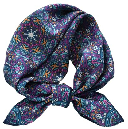Prettystern Unisex handrolliertes SeidenHalstuch Seide Nickituch Bandana für Damen Herren