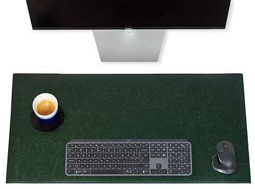 Brute Strength – Schreibtischunterlage – Grün – 80 x 40 cm · Runde Ecken | 80 x 40 cm PU-Schreibtischunterlage und XXL-Mousepad in Lederoptik; rutschfeste Unterseite schützt den Tisch vor Kratzern