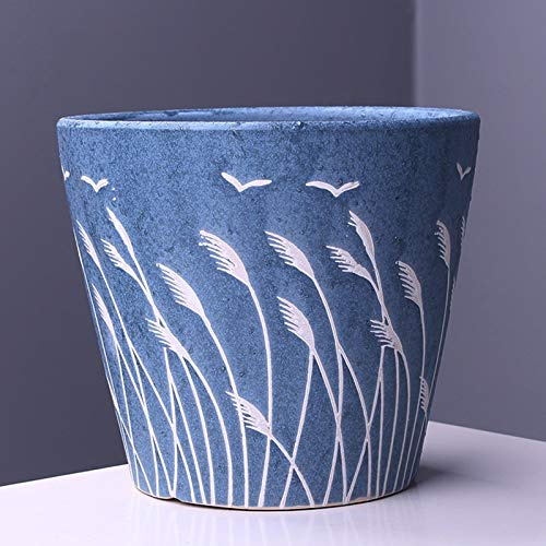Home Indoor Planter Pot Ceramic Flower Pot with Tray Creative Balcony Succulent Hanging Orchid Pot Plant Pot Decorative Indoor Or Outdoor Use Garden Plant Container for Bonsai Plants