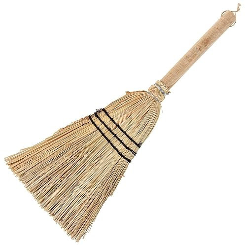 SIDCO Strohbesen klein Handfeger Strohhandbesen Reisstrohhandbesen Strohbesen