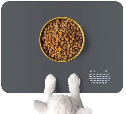QLoztyse Hundematte für Futter und Wasser – Katzenfuttermatten für Indoor-Katzen, große Haustier-Futterböden, wasserdicht, matt, Fressnapf, Platzset, rutschfest, saugfähig