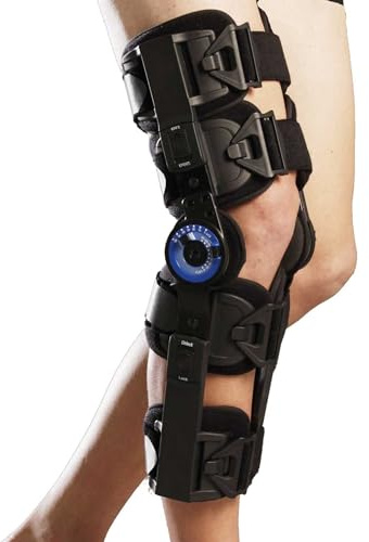 Gima Ginocchiera Post-Operatoria Regolabile con Stecche Laterali Materiale Traspirante