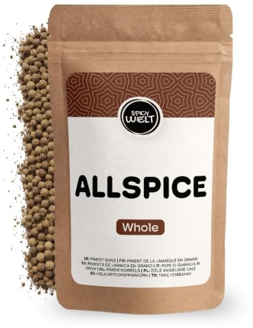 Spicy Welt Piment de Jamaïque Entier (100g) – Baies de Bois d'Inde | Pour Marinade, Charcuterie, Bouillon & Boissons Chaudes | Arôme Cannelle & Girofle | 100% Naturel, Sans Additifs