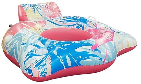 suokoun Aufblasbarer Schwimmsessel - Perfekt für Poolpartys und Strandtage - 115 x 110 x 56 cm